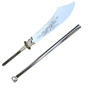 武术表演朴刀软片未开刃成人训练武术器械不锈钢朴刀武术刀大刀