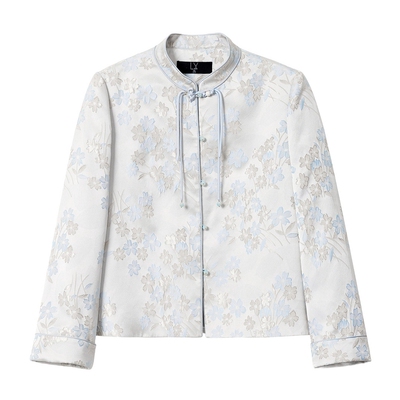 蓝语新中式国风外套半身裙套装