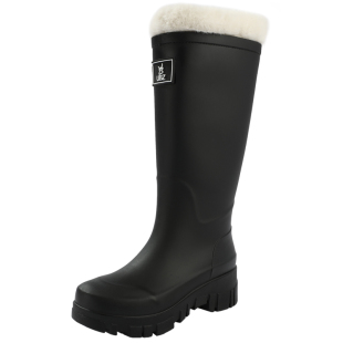 UBZ 防水雨靴户外加绒女鞋英伦风高筒露营加厚雨鞋涉水长筒靴胶鞋