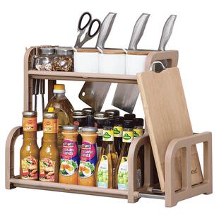 厨房置物架调味品收纳架放调料盒罐架子灶台油盐酱醋瓶佐料架家用