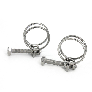 201/304不锈钢加厚钢丝箍/双钢丝喉箍加厚箍橡胶管卡箍抱箍管箍
