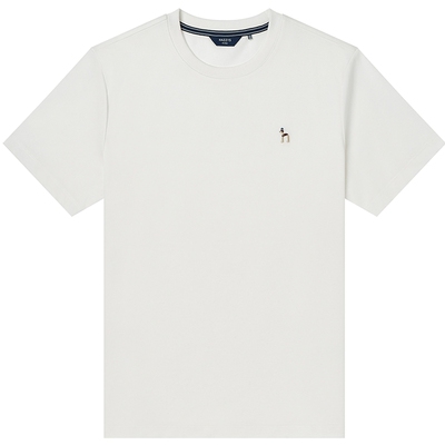 【液氨易打理】Hazzys哈吉斯白色短袖t恤男圆领纯色休闲打底上衣