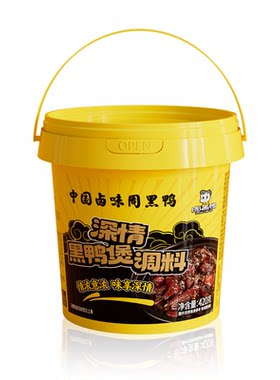 周黑鸭桶装黑鸭煲调料甜辣风味