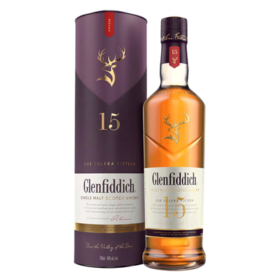格兰菲迪(GLENFIDDICH)15年单一麦芽苏格兰威士忌700mL单支