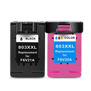 【原装品质】炫墨适用HP惠普2132墨盒墨水DeskJet dj2132彩色喷墨打印机大容量墨水盒2132黑色墨盒803可加墨