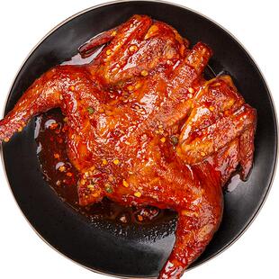 雷仁甲麻辣手撕鸡烤鸡四川特产烧鸡卤味熟食整只五香鸡肉零食小吃