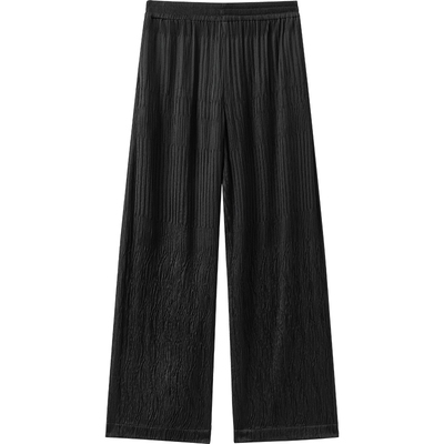 【播奥莱】播商场同款醋酸垂感休闲裤女25夏宽松长裤BDS2KD2378