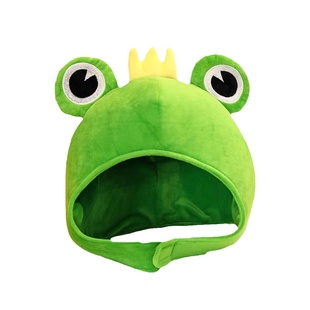 日系少女心绿色儿童孤寡青蛙动物头套沙雕帽子鸭兔子拍照搞怪道具