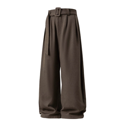 加绒加厚保暖休闲裤弯刀裤阔腿裤