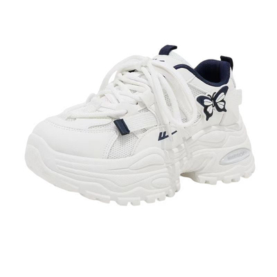 回力老爹鞋女厚底网面透气运动鞋