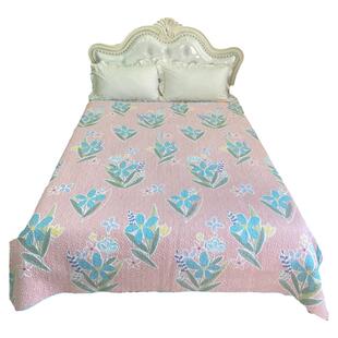 床盖四季通用纯棉双面斜纹夹棉垫子防滑韩版绗缝被单件榻榻米床单