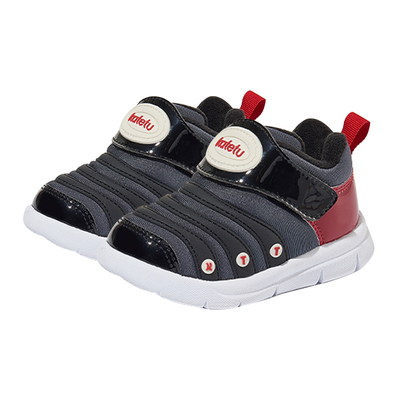 卡特兔儿童冬季加绒毛毛虫学步鞋