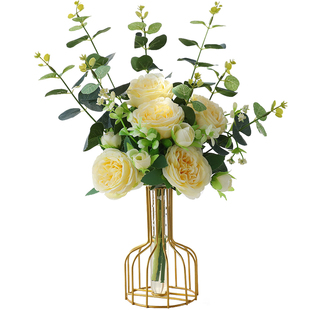 客厅仿真花高级感逼真床头柜假花花束花瓶摆设花艺摆件餐桌装饰花