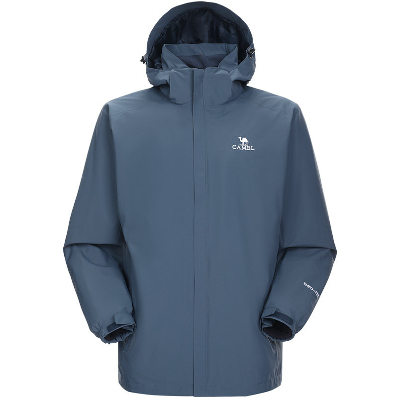 三合一户外冲锋衣骆驼可拆卸男