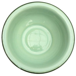 搪瓷碗象牙白特厚加厚精品搪瓷盆子怀旧老式复古饭盆汤盆果绿标盆