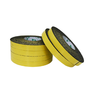 EVA泡棉单面胶黑色缓冲减震垫密封胶条高粘耐磨外墙深槽泡沫胶带