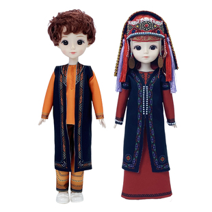 服装设计diy材料包少数民族儿童玩具手工创意女孩男童柯尔克孜族