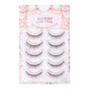 薇娜维佳整簇假睫毛【H34】加长款女团感自然根根分明透明细梗