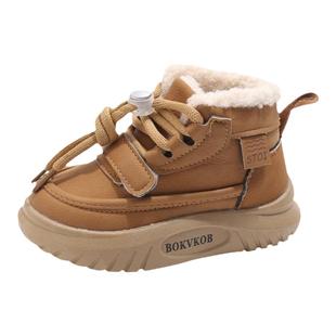 冬季儿童雪地靴加绒加厚女童小童马丁靴1-3岁6男童棉鞋男宝宝鞋子