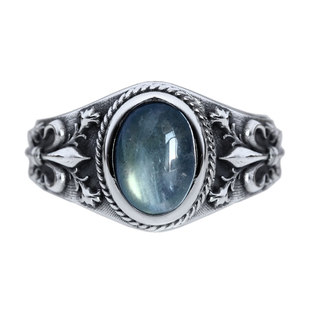 [智慧X灵性]小众复古VANTICHI纯银月光石可调节活口戒指男女尾戒