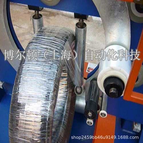 青岛立式轮胎缠绕膜打包机轿车缠绕包装机高效托盘