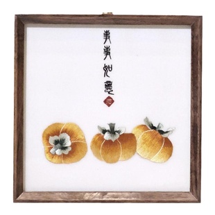 湘绣手工刺绣双面绣胡桃木床头灯创意中国风企业礼物礼品苏绣摆件