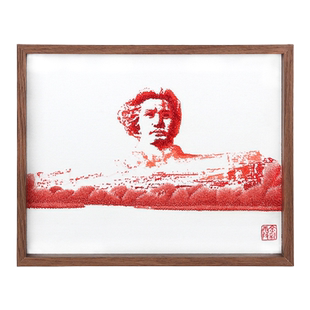 金彩霞湘绣湖湘人文系列单面绣摆台湖南岳麓书院爱晚亭橘子洲头