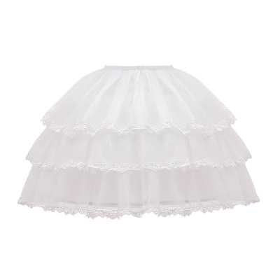 lolita裙撑蕾丝暴力撑鱼骨撑可调节花嫁洛丽塔延长衬裙70cm长款