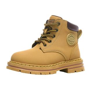 回力儿童马丁靴冬季新款加绒亲子户外登山鞋子男童靴子女童大黄靴