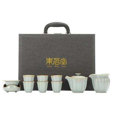 东茗堂汝窑手抓壶防烫高档