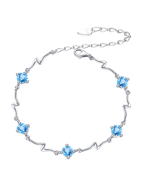 微汀|天然月光石纯银女生手链