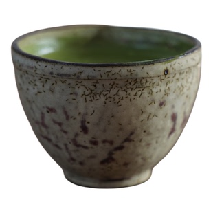 阿沐手作 手握杯拿铁杯拉花杯咖啡杯茶杯陶瓷手工200-400ml绿釉