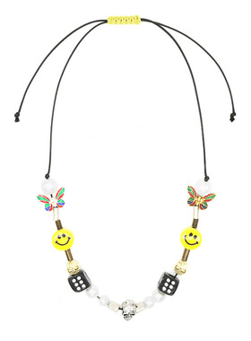 欧美嘻哈潮牌evae笑脸男项链配饰