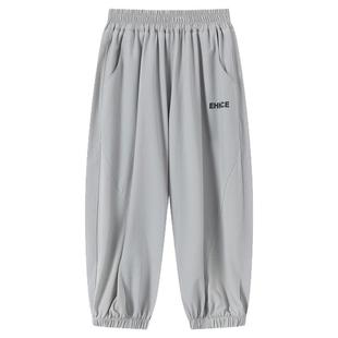 小象汉姆童装男童薄长裤夏天儿童防蚊裤2026新款儿童驱蚊户外裤子