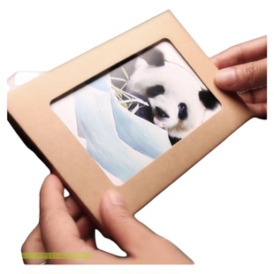 沉墨明信片空白封套卡片盒纸质收纳盒牛皮/白卡/黑卡/创意小封套 可加做烫金凹凸工艺个性diy小卡盒纸质卡套