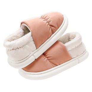 棉拖鞋女款秋冬季2025新款室内家居厚底保暖包跟防水月子棉鞋冬天