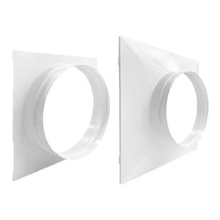 ABS塑料方变圆油烟天圆地方出风口散流器方圆罩方转圆接头通风罩