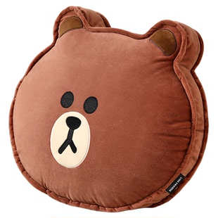汽车用抱枕被子两用布朗熊冬天加厚毯子午睡办公室二合一靠枕靠垫