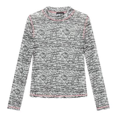 innplanet满印网纱打底上衣