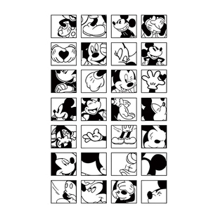 卡通黑白漫画自粘墙纸卫生间贴画瓷砖贴纸防水浴室洗手间厕所墙贴