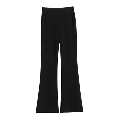 黑色西装裤微喇女春秋款2025新款