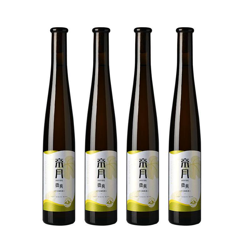 帝月微爽宁夏贺兰山干白葡萄酒霞多丽微醺4瓶礼盒装正品旗舰店