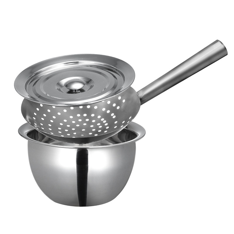 加厚油炸火锅大漏勺大码不锈钢厨师油鼓漏厨房酒店大号过滤网漏网