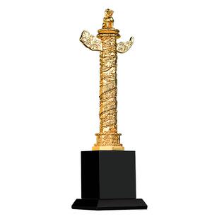 金属华表奖杯高档大气年会颁奖水晶奖杯优秀员工荣誉奖杯精致版本