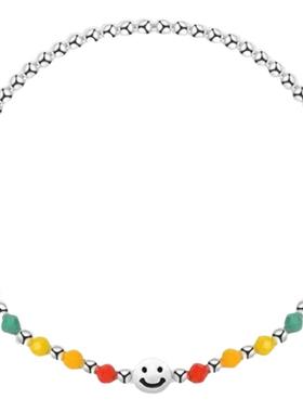 陈乔恩同款手链S925纯银彩色串珠