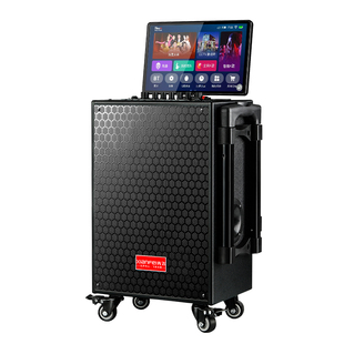 先飞广场舞音响带显示屏家庭KTV套装点歌K歌一体机户外唱歌音箱