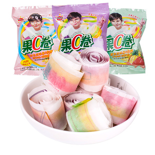 优卡果C卷果汁软糖水果糖彩虹橡皮绳糖果儿童零食休闲小吃食品