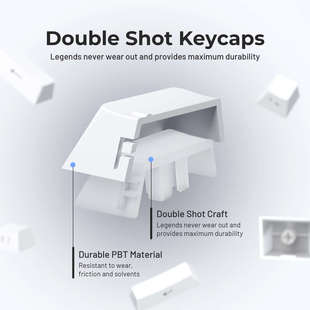 XVX经典 黑白配色白白黑透光侧刻字符双色PBT材质原厂高度键帽个性