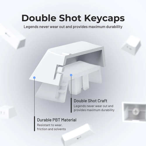 XVX经典黑白配色白白黑透光侧刻字符双色PBT材质原厂高度键帽个性