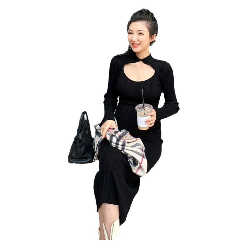 优密儿性感修身法式复古孕妇装